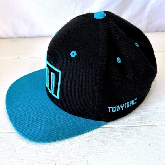 The Unbranded Brand Other - Toby Mac Flat Bill Snap Back Hat Blue And Black